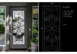 Natural Light Elegant Entry Door Custom Decorative Glass Windows Simple