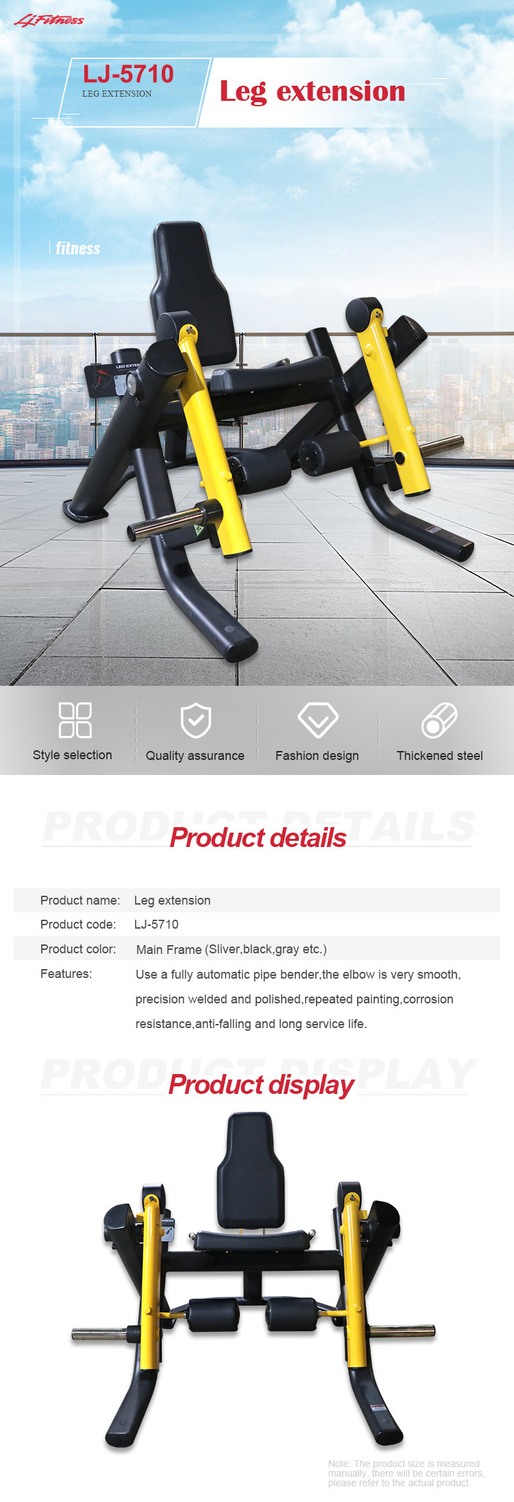 3.0mm Hammer Strength Plate Loaded Equipment Adjustable Seated Leg Extension
