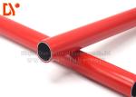 PE Surface Plastic Coated Steel Tube Recycling Red Color 4 Meter Length