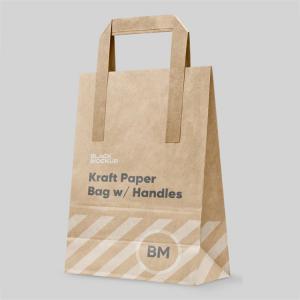 China Custom Printing Shopper Paper Bag Kraft Paper Bags With Handles on sale