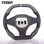 Matte Tesla Model S/X Carbon Fiber Leather Steering Wheel Flat Top Flat Bottom