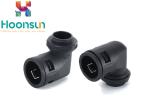 Black Nylon Liquid Tight Conduit Connector Right Angle For Flexible Pipes