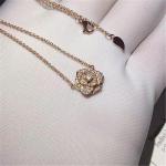 Luxury jewe factory Rose diamond Necklace 18k gold white gold yellow gold rose