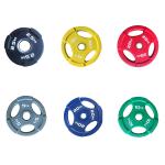 Gym Crossfit Professional 3 Grips Fitness Weight Plates PU Material