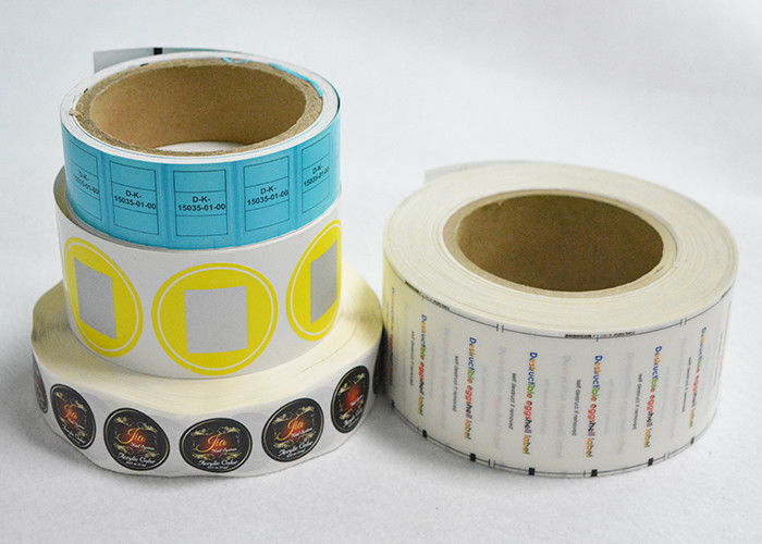 Custom Hologram Blank Eggshell Stickers Destructive Brittle Security Self