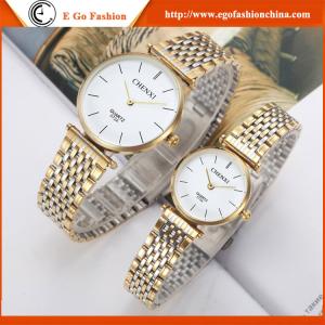China 072A Couple Watch Unisex Watch Stainless Steel Watch Quartz Analog E Go Fashion Watch Man factory