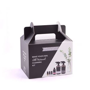 Recyclable Custom Size Cardboard Boxes , Milk Cardboard Box With Paper Handle