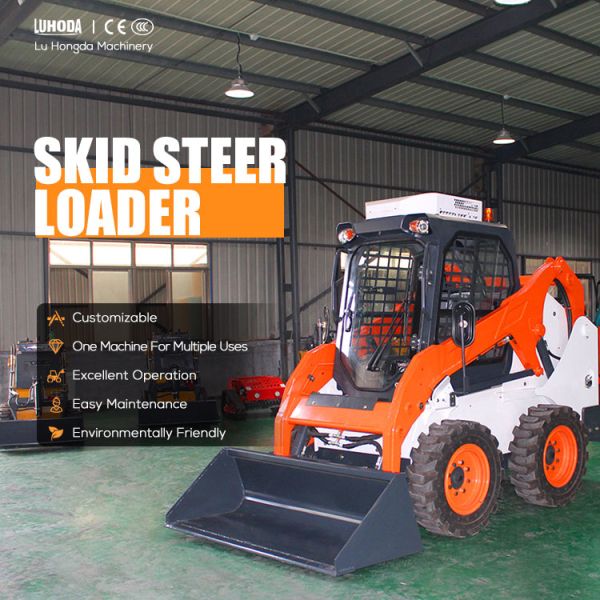 Free Shipping Mini Skid Steer Loader Cheap Wheel Loader CE EPA Engine Compact Skid Steer Diesel Loaders