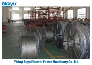 China Anti twist 18 Strands Breakage load 372kN Braided Steel Wire Rope for Overhead Transmission Line 22mm factory
