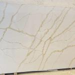 18mm 20mm 30mm Calacatta Engineered Stone Slab Customized Size Carrera White