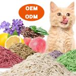 Purple Flushable Tofu Cat Litter Eco Friendly Flushable Litter For Cats