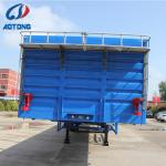 Max Payload 30-100mm Aotong 3 Axles Container Truck Trailer for Timber and Sugar