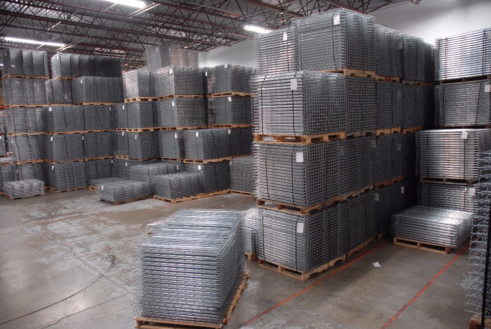 Steel Pallet Rack Wire Decking , Wire Mesh Storage Racks Powder Coated 5 - 30 Levels