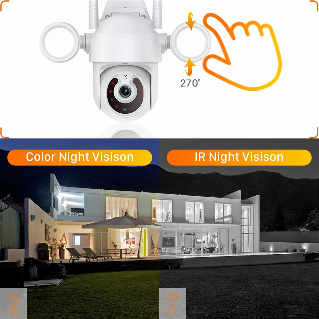 Smart Courtyard Light Wi-Fi Camera(KS-X8)