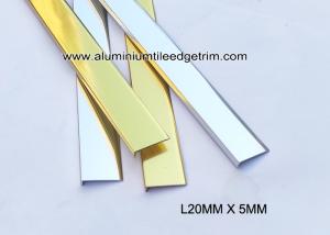 China Aluminium Angle Floor Tile Edge Trim For Floor Splint / Brace ML20mm x 5mm factory