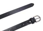 Handcraft Ladies Cow Leather Belts Hollow Holes With Zinc Alloy Pin Buckle