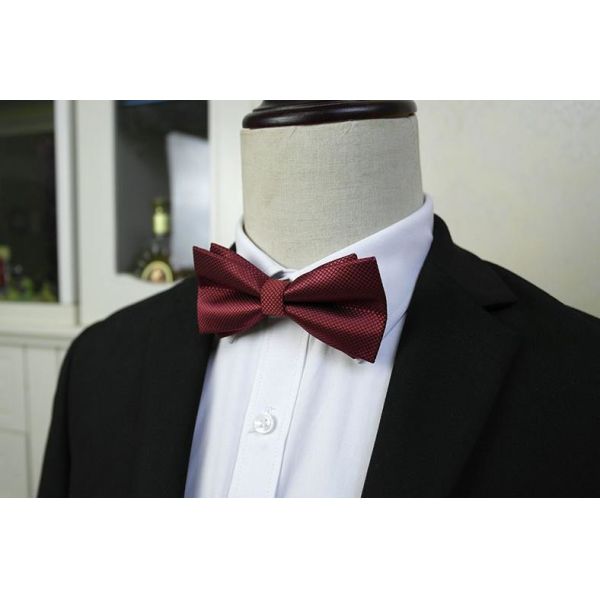 China OEM Custom 100% Polyester Woven Cheap Mens Bow Ties With Your Own Logo factory
