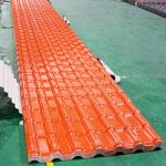 Orange Color PVC Roof Tile Bamboo Joint Roofing Resinvilla Tile 20ft Glazed Roof