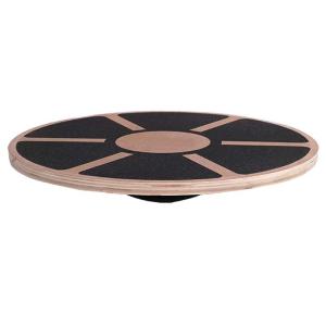 China Fitness Stability 40cm Wooden Balance Board Wobble Yoga Exercise factory