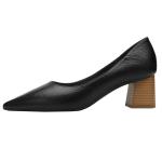 5619-1 Fashion Pointed Shallow Mouth High Heels Thick Heel Sexy Thin Women'S