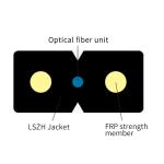 2.0mm 3.0mm Diameter Fiber Optic Cable PVC LSZH Black Outer Sheath