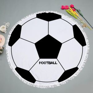 Portable Beach Towel Round Microfiber With Customized Printing 150x150cm