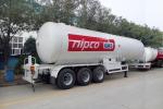 AARANO 56CBM LPG Delivery Truck , Customized Tri - Axle LPG Tank Trailer 25t