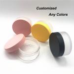 Private Label Clear Matte Cosmetic Loose Powder Sifter Jar with Black Frosted