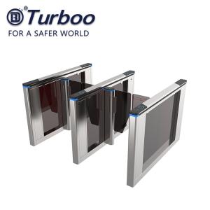 China Bi Direction Paddle Swing Barrier Gate Stainless Steel Material RFID Card Reader factory