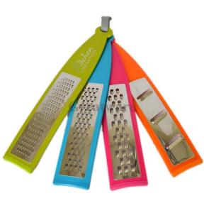 China Set of 4 Multifunction Colorful Stainless Steel Graters, Zester and Slicer factory
