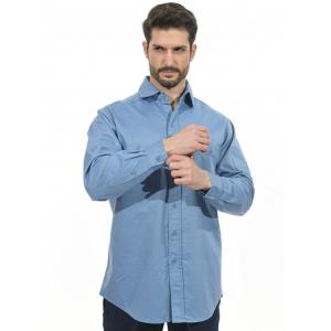 China CFR Fire Retardant Work Shirt 260gsm Twill Long Sleeve FR Button Up Shirt factory