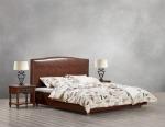 Glassic design of Leisure Bedroom Furniture Upholstered Headboard Bed by True