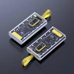 20000mAh Travel 2 USB Quick Charging Power Bank Built - In Cable For Cell Phone