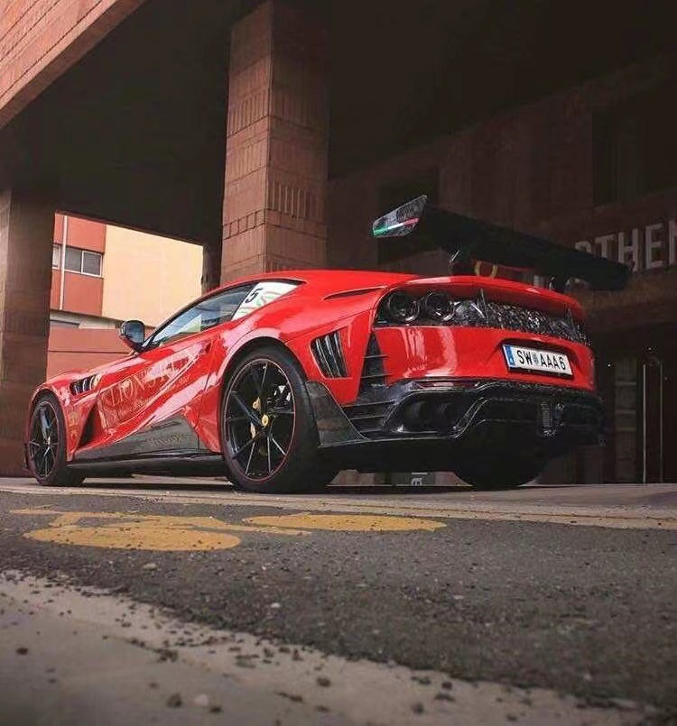 For Ferrari 812 Carbon Fiber Body Kit 812 Upgraded MSY Style Carbon Fiber Front and Rear Bumper Spoiler Wing