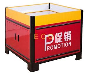 China Movable Metal Promotion Display Counter Store Supermarket Accessories L1000 * W1000 * H850 mm factory