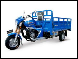 China Blue Motorcycle Cargo Moped 3 Wheel Motorized Tricycle 550KG Loading Capacity factory
