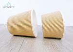 Ripple Paper Brown Takeaway Food Containers Soup Cups Eco - Friendly