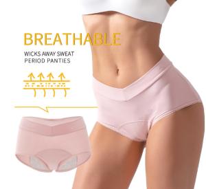 China Postpartum Reusable Period Panties For Heavy Flow Plus Size Cotton 3 Layer factory