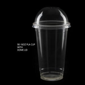 China Biodegradable PLA Drinking Cups For Cold Beverage 16Ounce Case Of 1000 factory