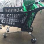 Half Plastic Supermarket Shopping Trolley 130 Liters 80kg-160kg
