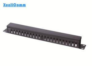 China Space Saving Rack Mounted Cable Management 24 Port For Network Communication factory