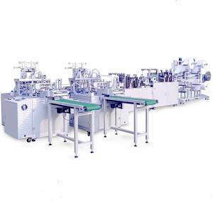 China Fast Speed Face Mask Production Line , Face Mask Manufacturing Machine Energy Saving factory