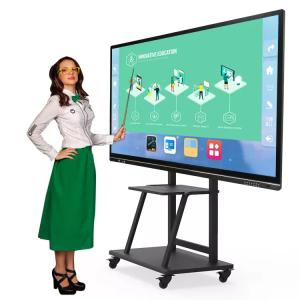 China Digital Interactive 4K 85inch LCD Smart Board Multi Touch Screen factory