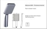 5 Square ABS Plastic Hand Shower Chrome Water Saving Handheld Shower Hotel Top