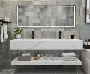 China Calacatta Design Engineering Quartz Stone Wash Basin factory