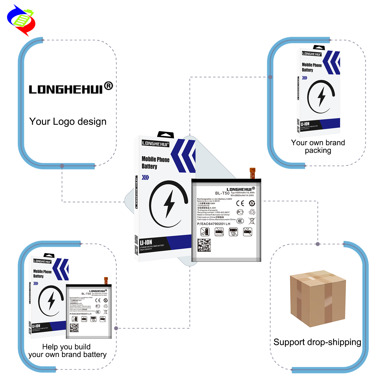 Double IC Protection BL-T41 3500mAh Rechargeable Li-ion Phone Batteries for LG G8 ThinQ