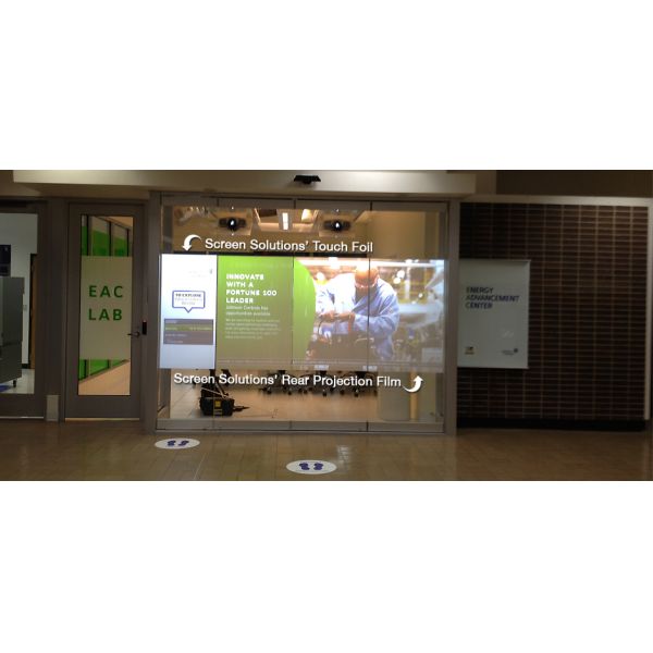 3D Transparent Holographic Projection Film Gray White Black Rear Hologram Window Foil