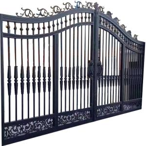 China In Swing Aluminum Wrought Iron Rawt Iron Gates Sliding Door ODM factory