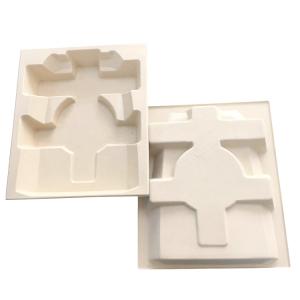 China Sustainable Bagasse Corrugated Cardboard Trays Oilproof Waterproof factory