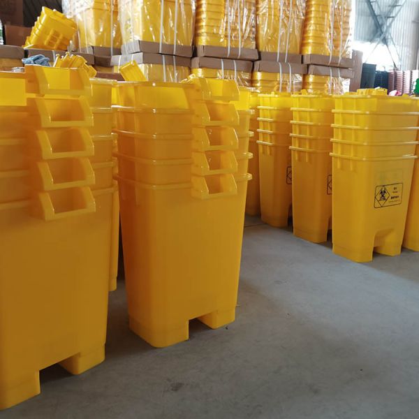 Yellow High Quality HDPE Plastic Waste Bin/garbage Container/recycling Garbage Bin for Doctor Use